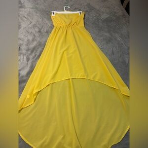 Elegant Yellow Women's Dress